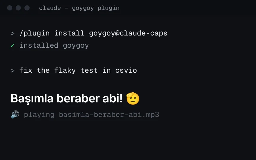Claude Code terminal answering a task with 